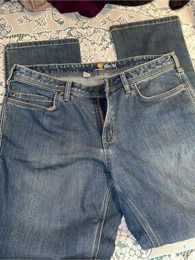 Carhartt Blue Denim Slim Fit Jeans with Gold Logo